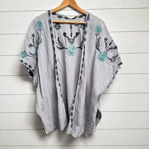 easel | 100% Cotton Embroidered Beach Coverup – Coastal Casual Lightweight | S